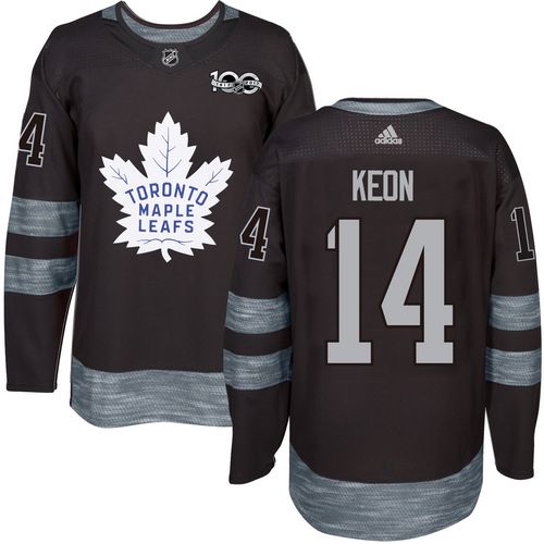Adidas Maple Leafs #14 Dave Keon Black 1917-100th Anniversary Stitched NHL Jersey